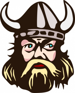 OnlineLabels Clip Art - Viking Head With Horn
