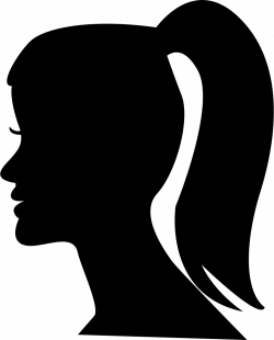 Female Head With Ponytail Svg Png Icon Free Download (#32382 ...