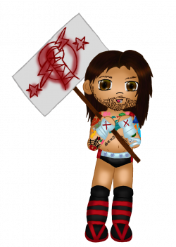 Chibi cm punk with face hair colored by Fallonkyra on DeviantArt
