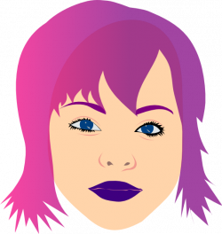 Girl With Purple Hair Clip Art at Clker.com - vector clip art online ...