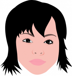 Asian Girl With Short Hair Clip Art at Clker.com - vector clip art ...