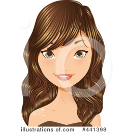 Long Hair Clipart wavy 15 - 400 X 420 Free Clip Art stock ...