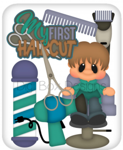 First Haircut Boy vector graphics, digital clipart, digital images,  scrapbooking, instant download