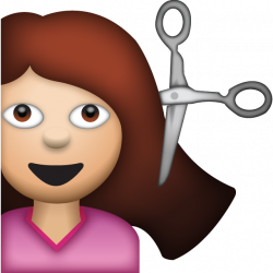 Download Woman Getting Haircut Emoji | Emoji Island