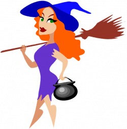 Purple Witch Broom | Free Clipart of Halloween Witches | me ...