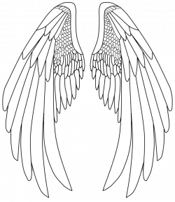 Easy Angel Wings Drawing at GetDrawings.com | Free for personal use ...