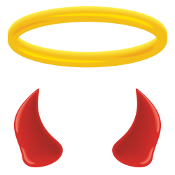 Angel Halo Devil Clip art - Hand painted the devil angle angel ring ...