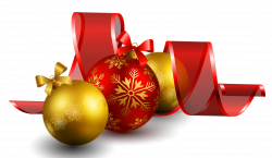 Christmas Balls with Red Bow Decor PNG Picture | Gallery ...