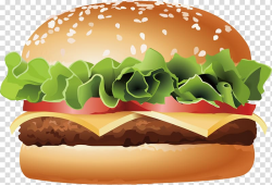 Hamburger sandwich illustration, Hamburger Hot dog Fast food ...