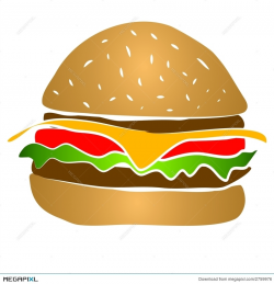 Cheeseburger Hamburger Clipart Illustration 2759976 - Megapixl