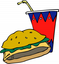 Hamburger Coca-Cola Hot dog Soft drink Fast food - Cartoon hand ...