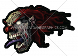 Evil Clown Side | Production Ready Artwork for T-Shirt Printing