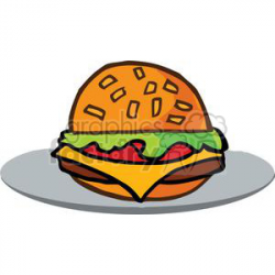 Fast Food Hamburger clipart. Royalty-free clipart # 379242