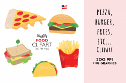 Food Clipart graphics, Hamburger clipart