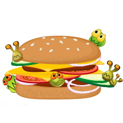 Food poisoning - Hand painted gourmet burger material 1000*1000 ...