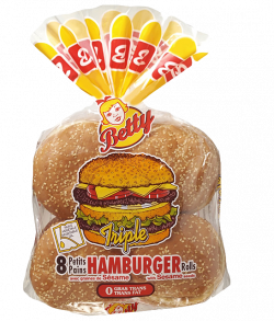 Hamburger Triple Decker with Sesame – Betty Bread