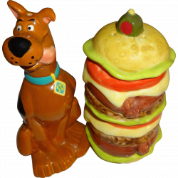 Treasure Craft Scooby Doo & Stacked Hamburger Salt and Pepper ...