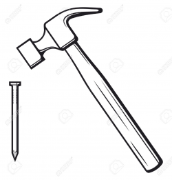Hammer clipart black and white 2 » Clipart Station