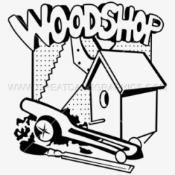 Hammer Clip Wood Shop - Woodshop Clipart Black And White ...