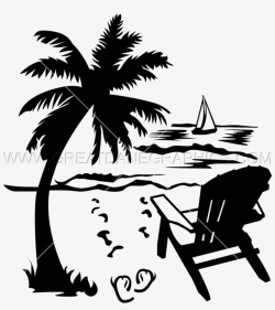 Palm Tree Clipart Beach Chair - Beach Chair Clipart Black ...