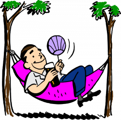 Clipart - Man in hammock (colored)