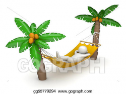 Drawings - Lifestyle collection - lying in hammock. Stock ...