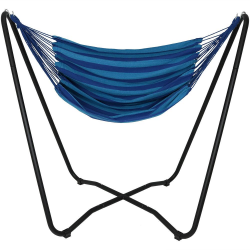 Sunnydaze Decor 5 ft. Fabric Hanging Hammock Chair Swing with Space-Saving  Stand in Beach Oasis