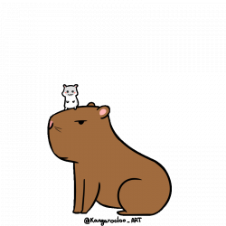 Capybara and his friends by Kangarooloo on DeviantArt