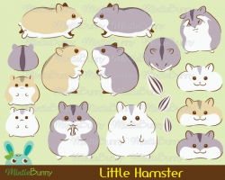 Hamster Clipart - Animal Clipart - Cute Clipart - Hamtaro Kawaii - Hand  Drawn - Sticker Set - Printable Planner Sticker - Kawaii sticker