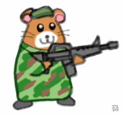 Draw a hamster with beret holding a gun by zenzmurfy on DeviantArt