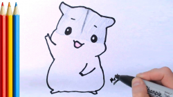 How to Draw Cute Hamster (Super Easy) - Step by Step Tutorial