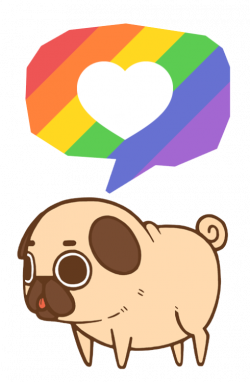 Puglie supports equality, love, respect, and pride :] Happy Pride ...