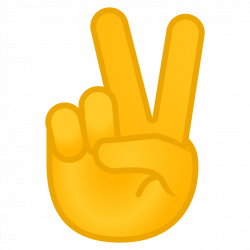 Victory hand Icon | Noto Emoji People Bodyparts Iconset | Google