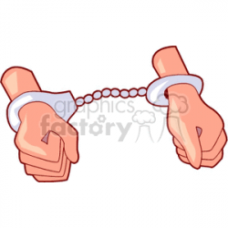 hands handcuffed clipart. Royalty-free clipart # 158298