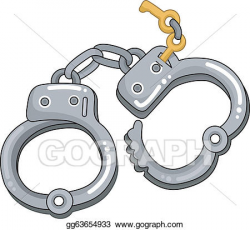 Vector Art - Handcuffs with keys. Clipart Drawing gg63654933 ...