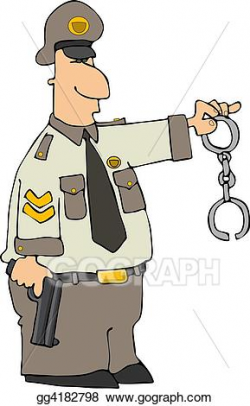 Stock Illustration - Cop with cuffs. Clipart Illustrations ...