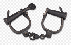19th Century Prisoner Iron Handcuffs - Handcuffs Clipart ...