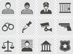 Justice symbols, Crime Court Icon, Police criminal justice ...