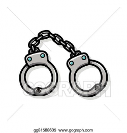 Vector Illustration - Handcuffs doodle. Stock Clip Art ...