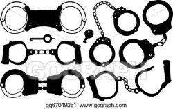 Vector Clipart - Handcuffs. Vector Illustration gg67049261 ...
