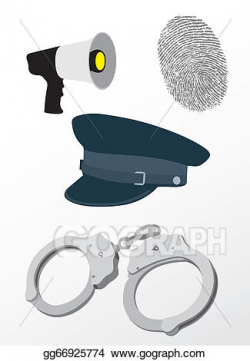 Vector Illustration - Police equipment. Stock Clip Art ...