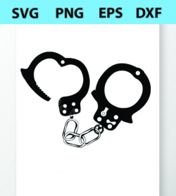 Handcuffs SVG Files - Vector Images Clipart - Designs for Vinyl Cutting  Files SVG Image For Cricut -Eps, Png ,Dxf Stencil Clip Art