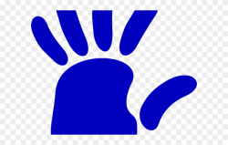 Handprint Clipart Blue - Left Hand - Png Download (#657833 ...