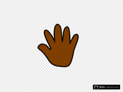 Dark Brown Handprint Clip art, Icon and SVG - SVG Clipart