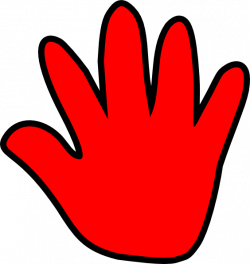Child Handprint Red Clip Art at Clker.com - vector clip art online ...