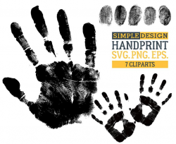 Handprint, Hand print , Finger print, Fingerprint, Thumb print,  Silhouette,SVG,Graphics,Illustration,Vector,Logo,Digital,Clipart