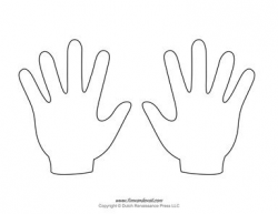 hands template | Printables for activities | Shapes for kids ...