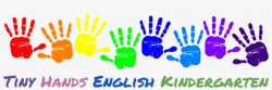 Tiny Hands English Kindergarten Logo - Handprints Clipart ...