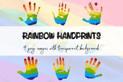 Rainbow Handprint Clipart