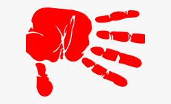 Handprint Clipart Red - Red Hand Print Clip Art #2557095 ...
